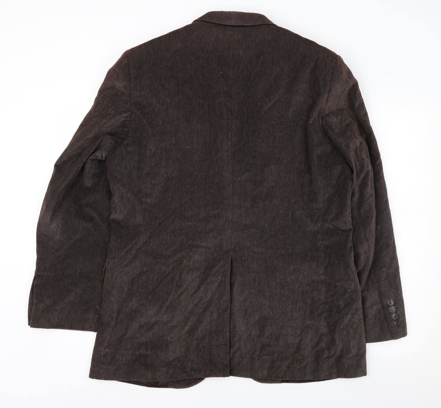 Trend Line Mens Brown Herringbone  Jacket Sport Coat Size 44