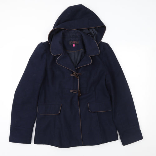 New Look Womens Blue   Overcoat Coat Size 10
