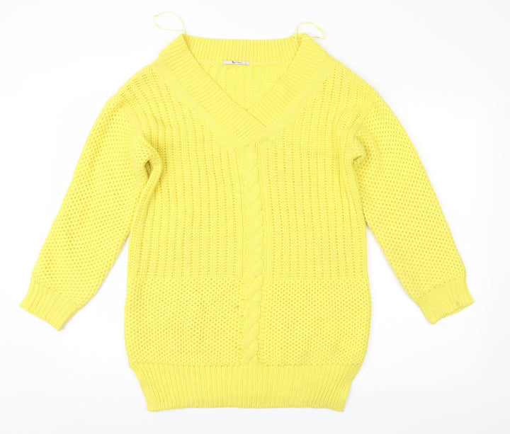 TU Womens Yellow Pullover Jumper Size 8