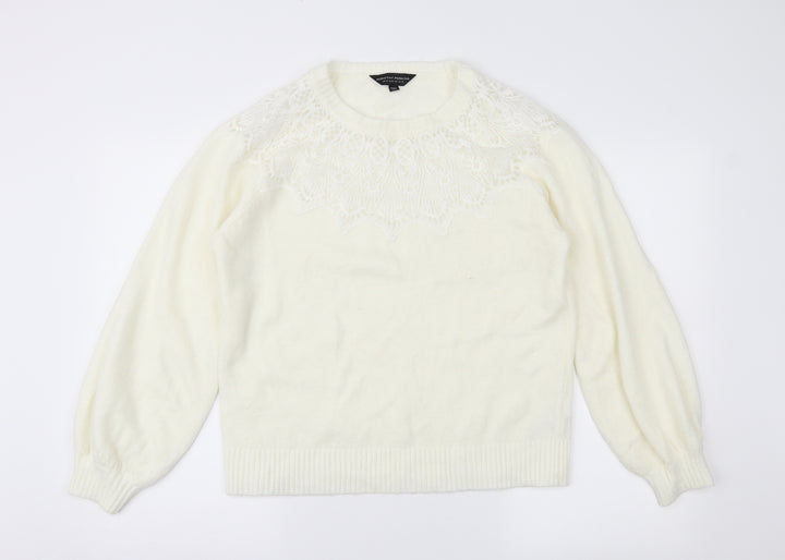 Dorothy Perkins Womens Ivory   Pullover Jumper Size 12