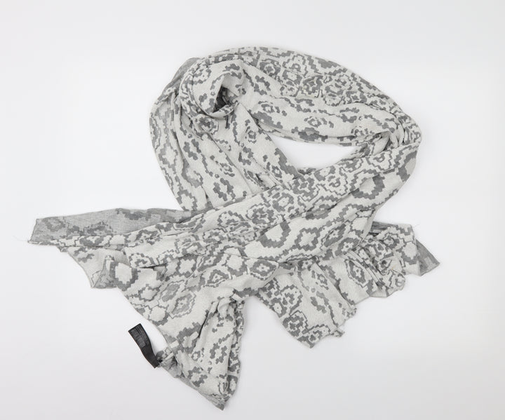 MNG Womens Grey Geometric   Shawl/Wrap