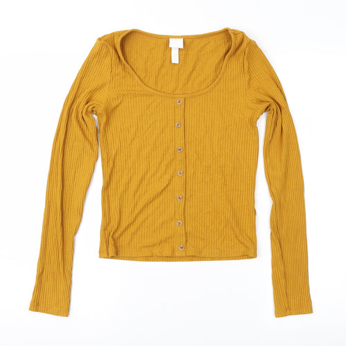 H&M Womens Orange   Pullover Jumper Size S