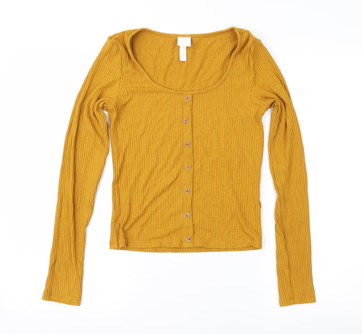 H&M Womens Orange   Pullover Jumper Size S