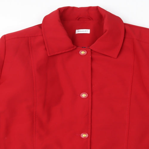 Damart Womens Red   Overcoat Coat Size 16