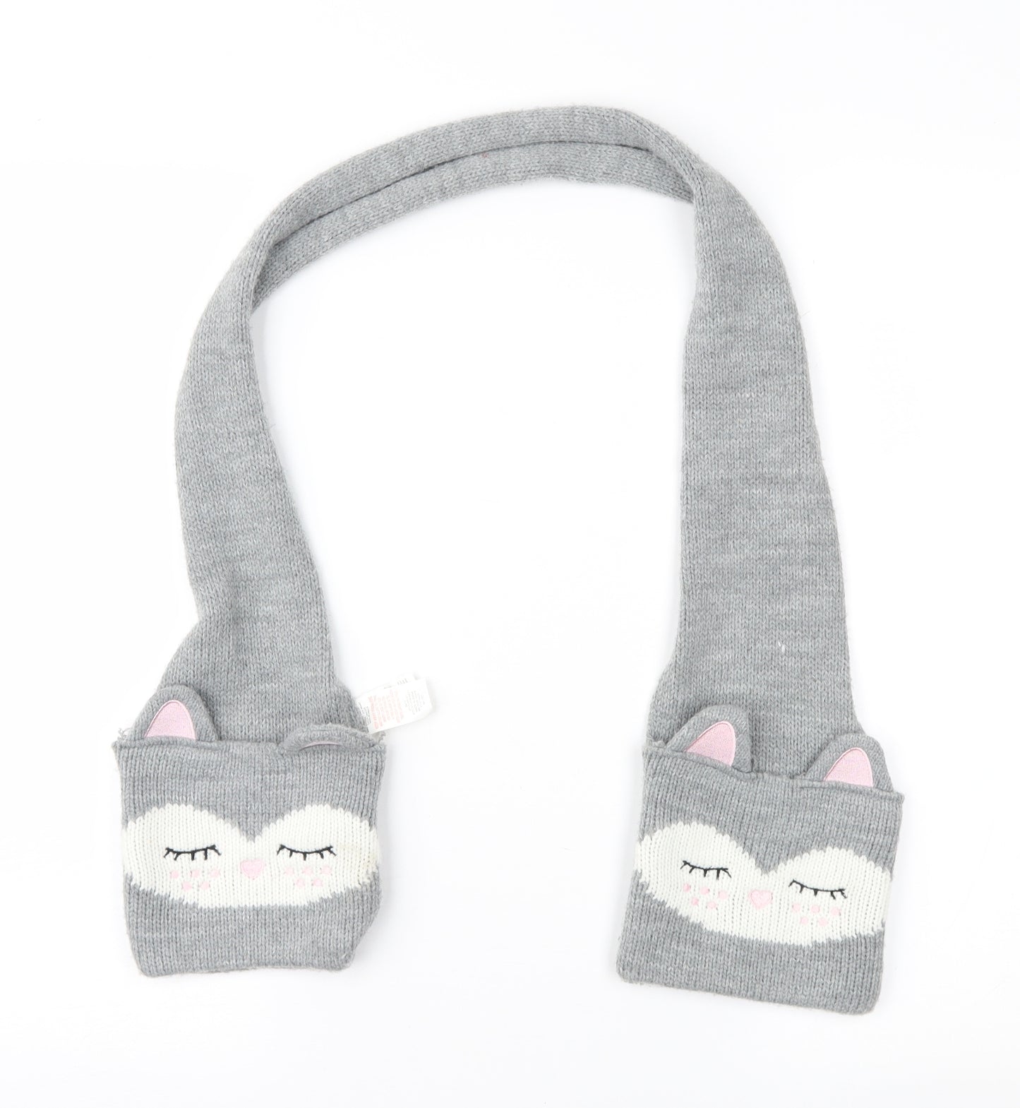 Primark Girls Grey Geometric  Rectangle Scarf Scarves & Wraps One Size  - Cat