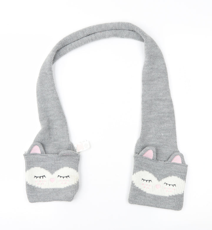 Primark Girls Grey Geometric  Rectangle Scarf Scarves & Wraps One Size  - Cat
