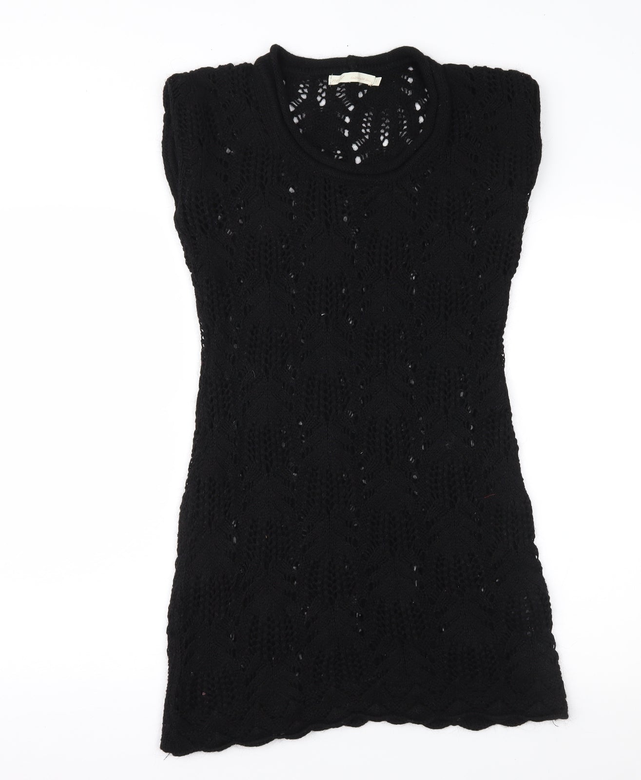 NEXT Womens Black  Crochet Jumper Dress  Size 8
