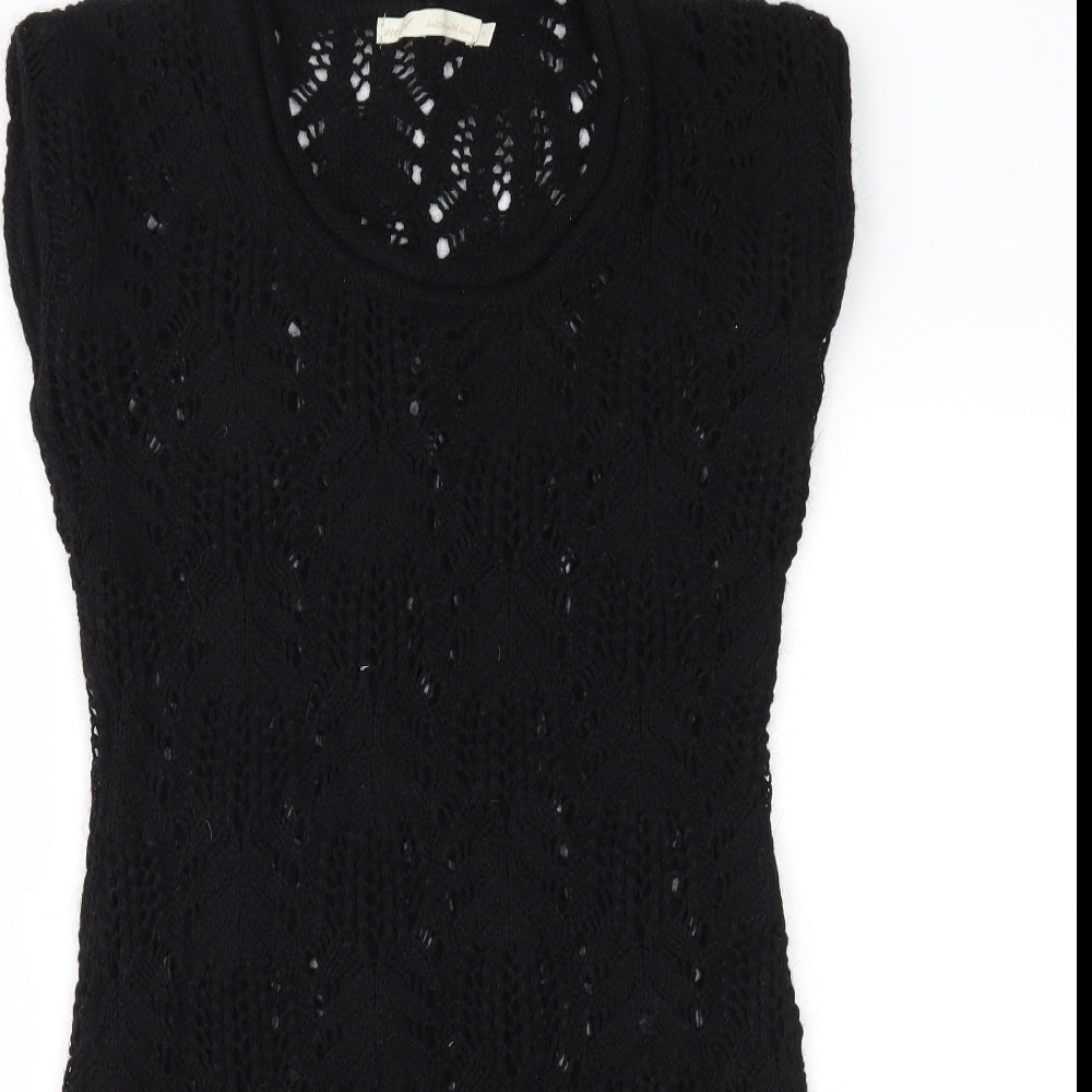 NEXT Womens Black  Crochet Jumper Dress  Size 8