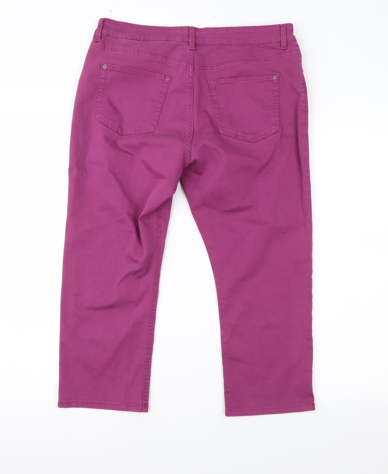 Marks and Spencer Womens Purple  Denim Cropped Jeans Size 14 L21 in