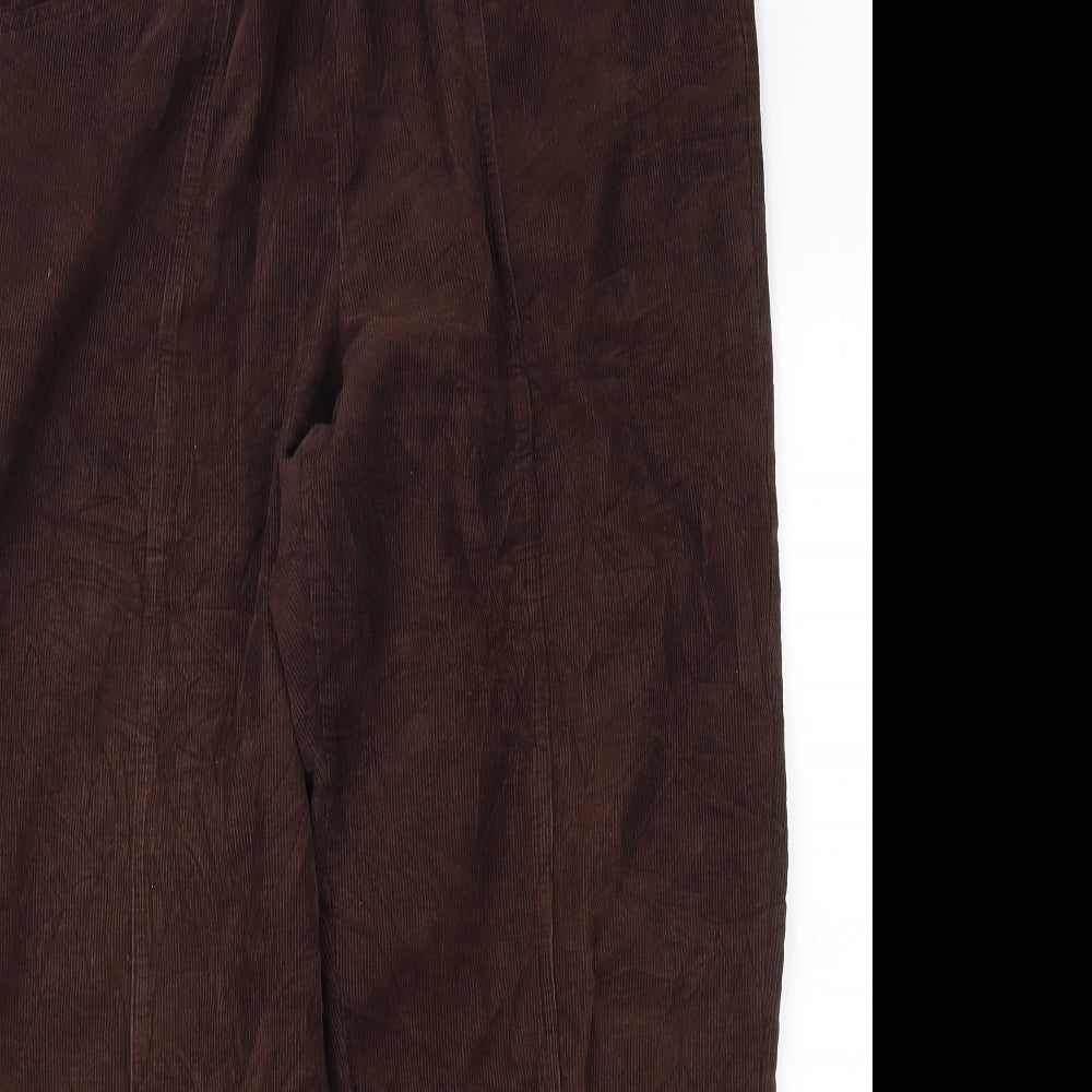 EWM Womens Brown  Corduroy Trousers  Size 12 L26 in