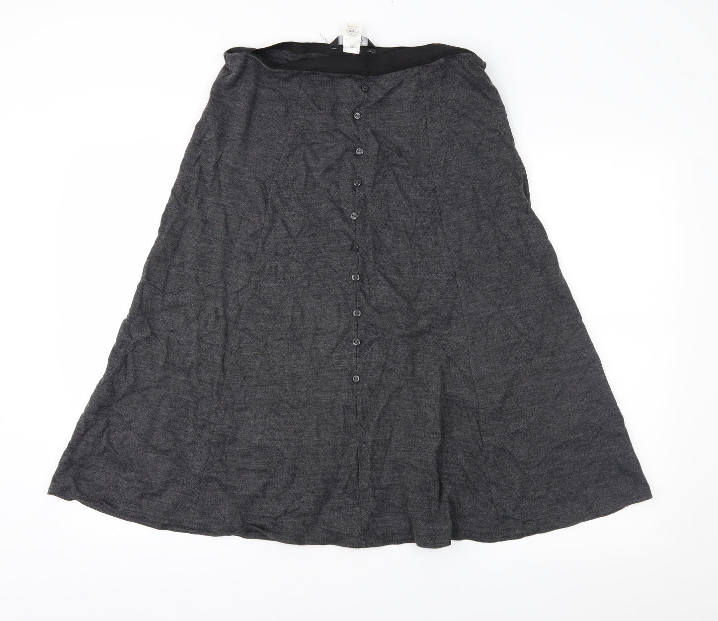 Bonmarché Womens Grey  Jersey A-Line Skirt Size 16