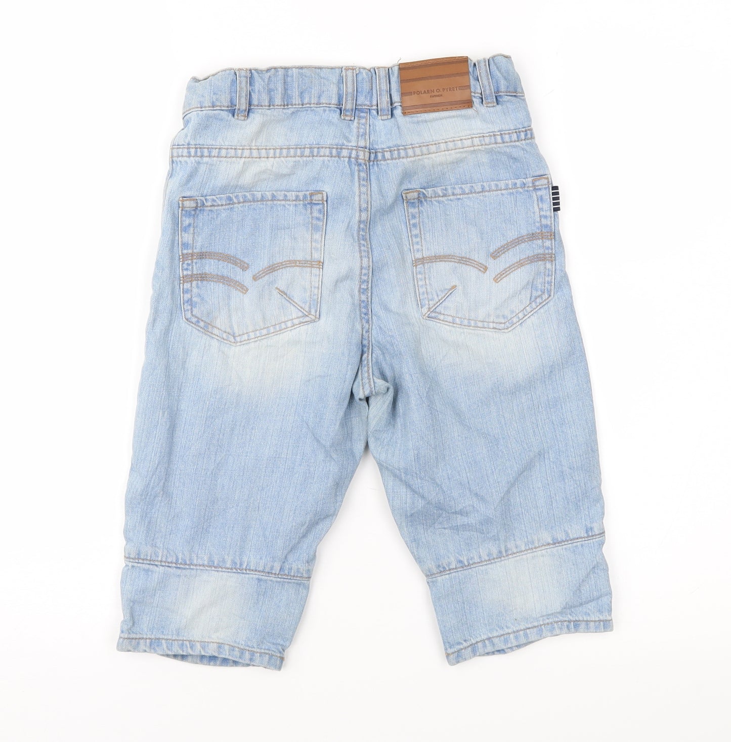 Polarn O. Pyret Boys Blue  Denim Cargo Shorts Size 7-8 Years