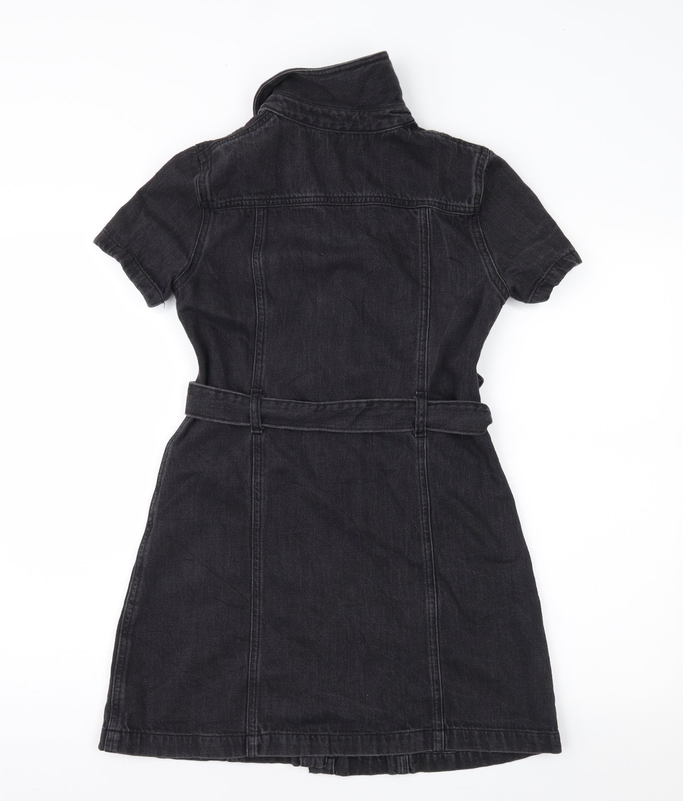 Mango Womens Black  Denim Shirt Dress  Size M