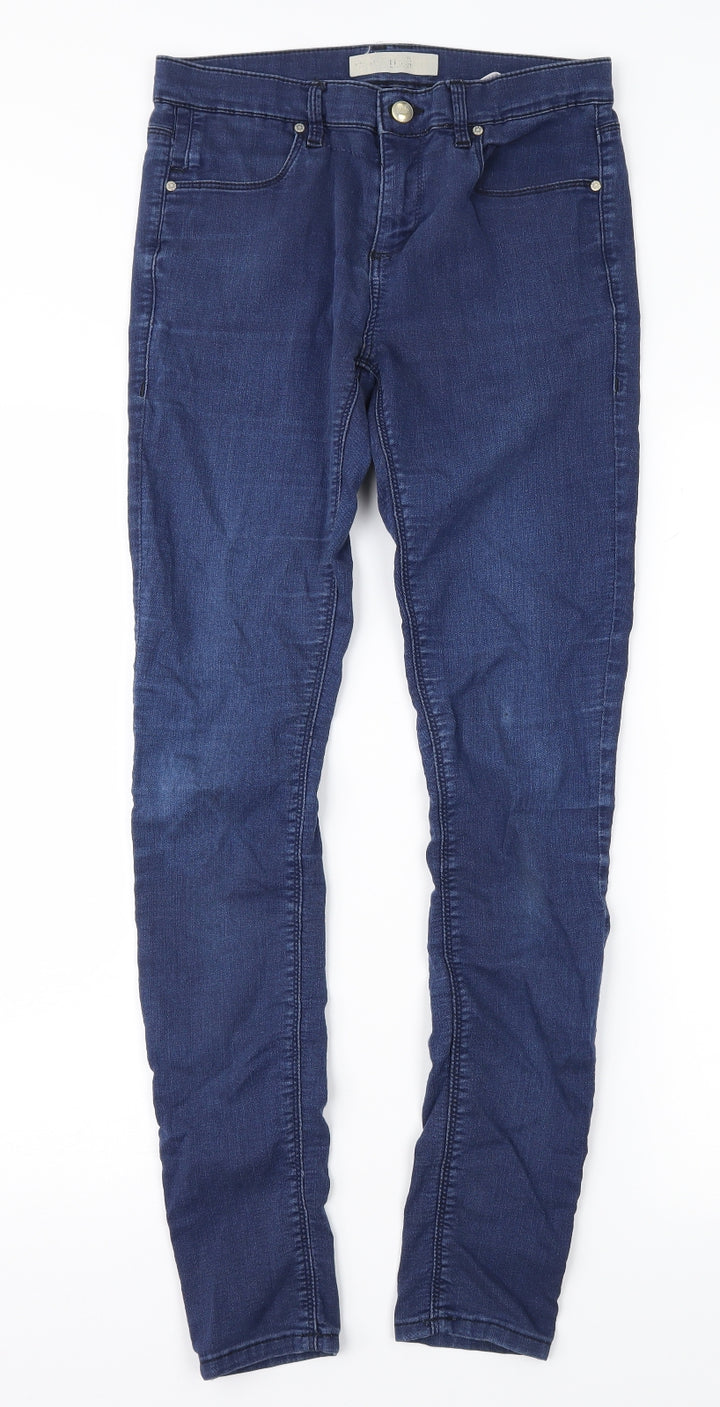 Topshop Womens Black Denim Skinny Jeans Size 28 in L32 in