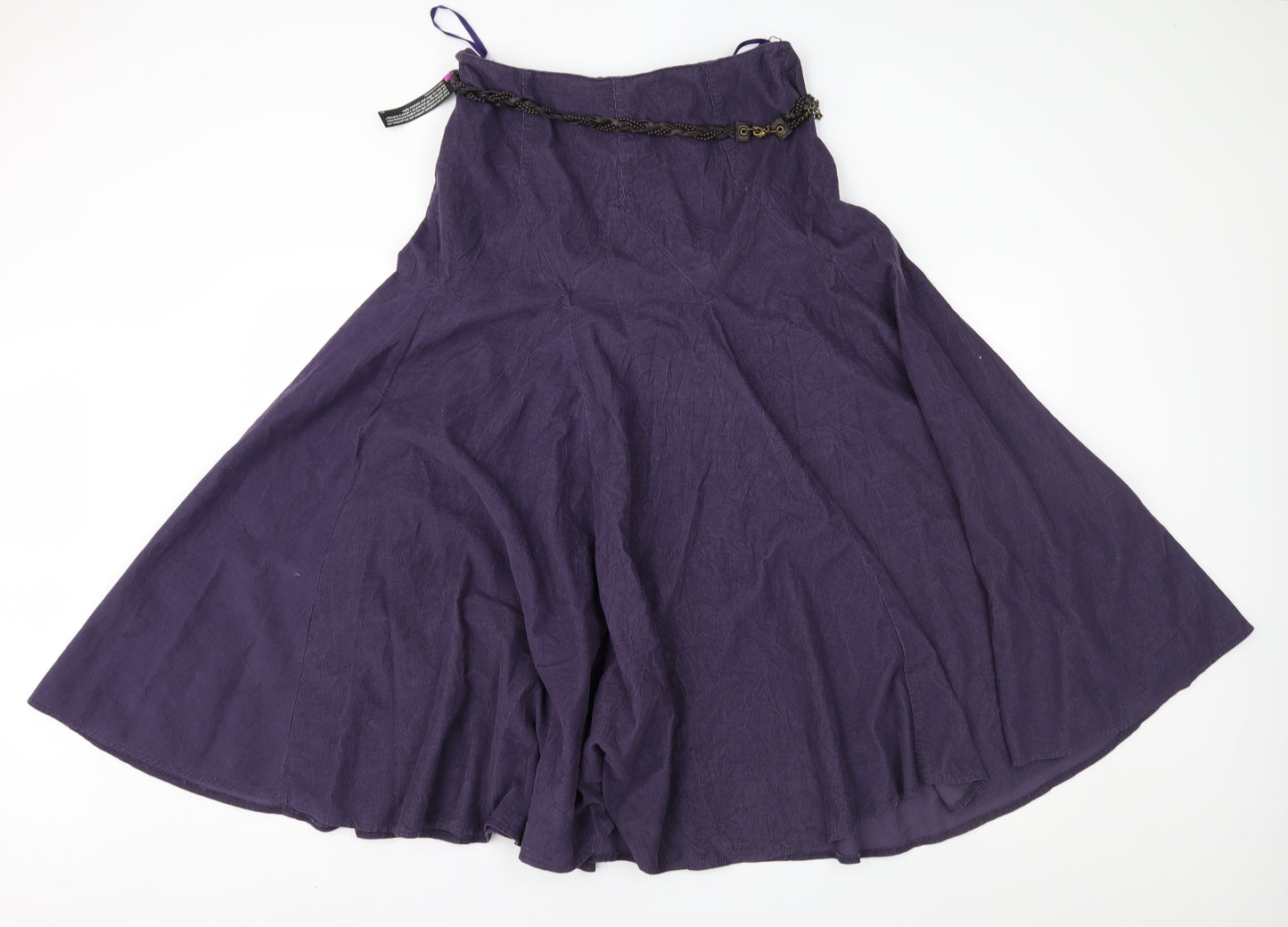 RJR.John Rocha Womens Purple  Corduroy Flare Skirt Size 12