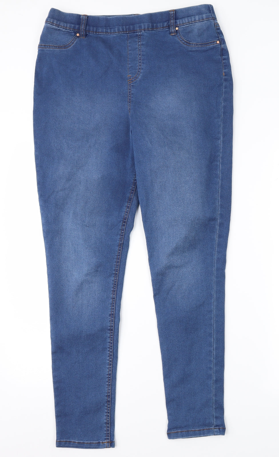 F&F Womens Blue  Denim Jegging Jeans Size 16 L29 in
