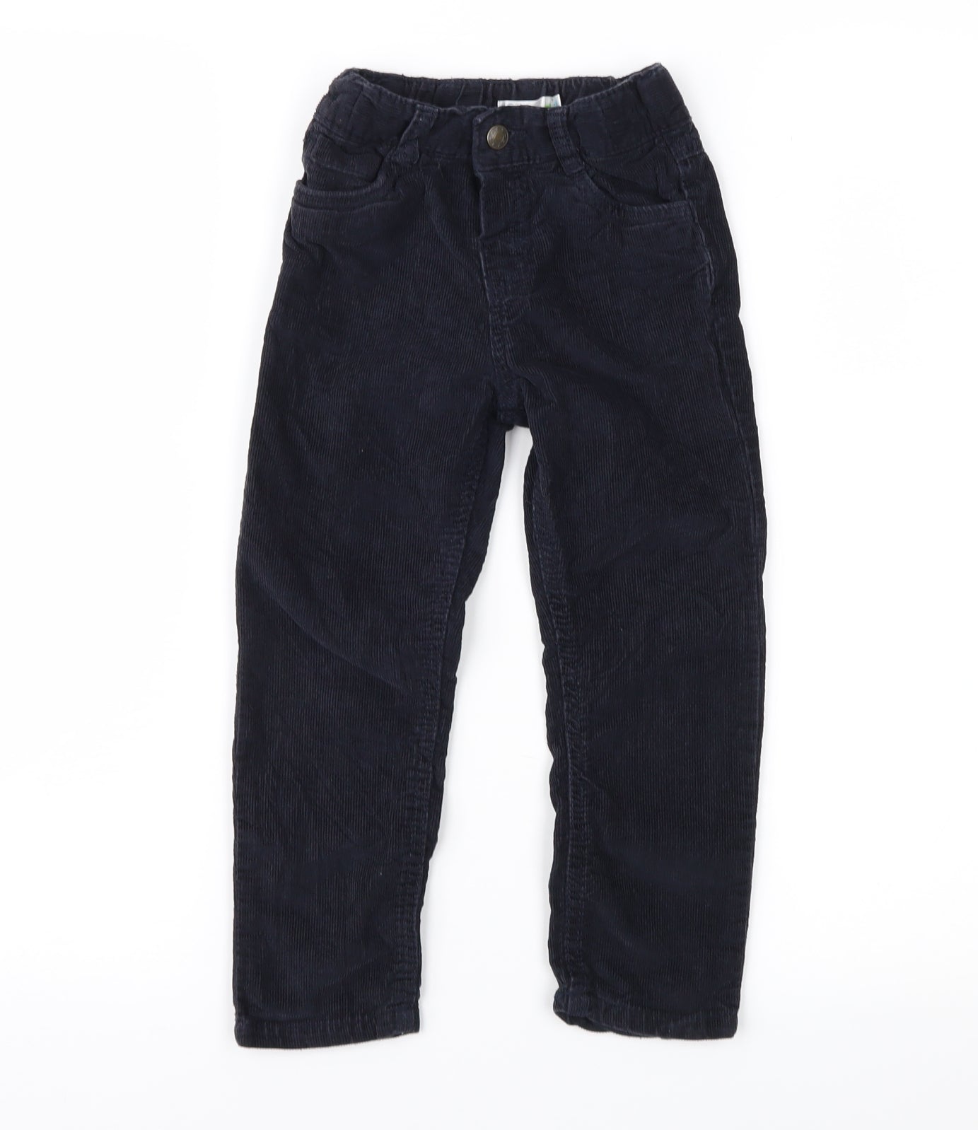 M&Co Boys Blue  Corduroy Chino Trousers Size 3-4 Years