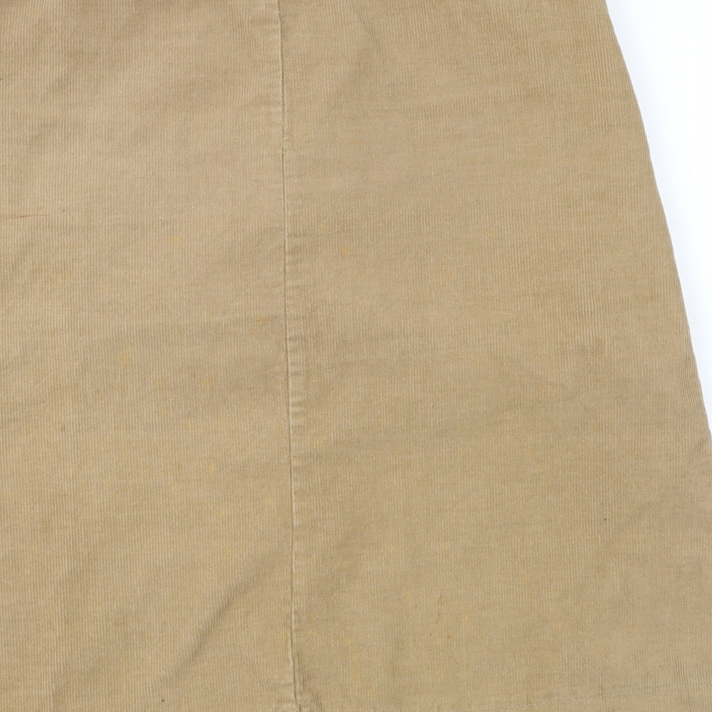 Zara Womens Brown  Corduroy A-Line  Size 12
