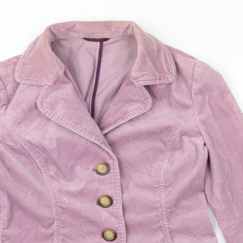 Hobbs Womens Purple  Corduroy Jacket  Size 8