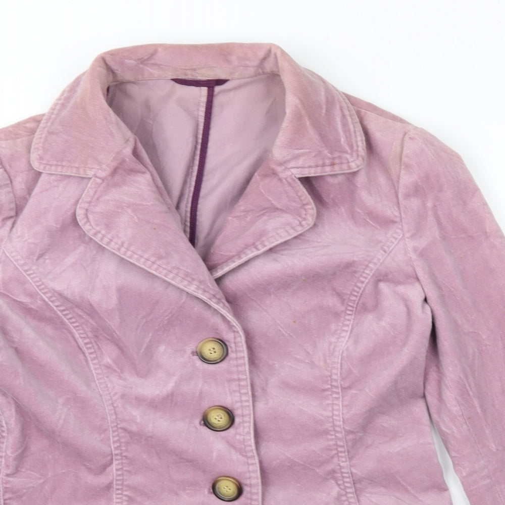 Hobbs Womens Purple  Corduroy Jacket  Size 8