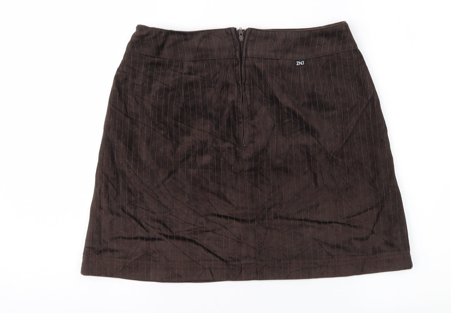 ZNJ Womens Brown Striped  A-Line Skirt Size 10