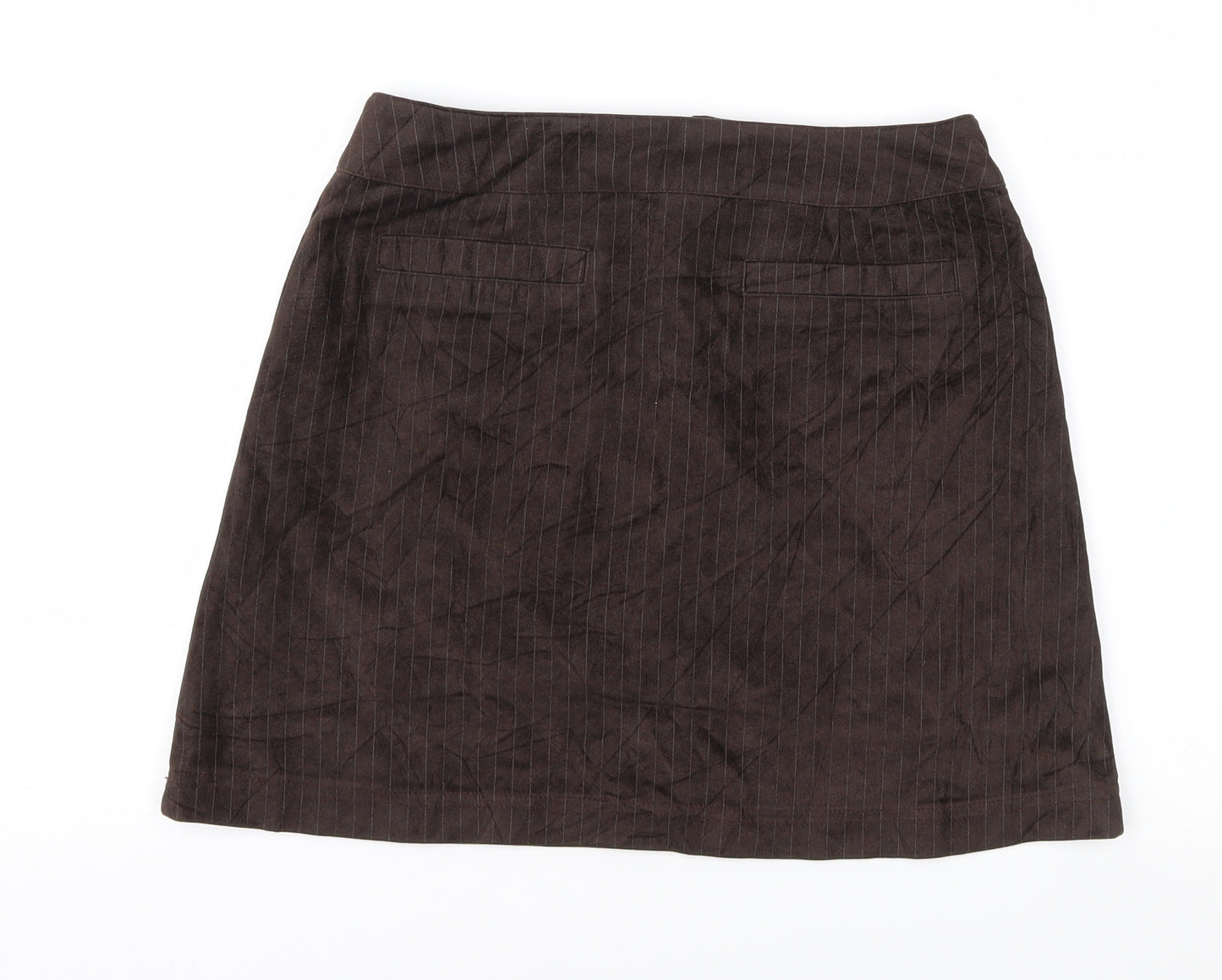 ZNJ Womens Brown Striped  A-Line Skirt Size 10