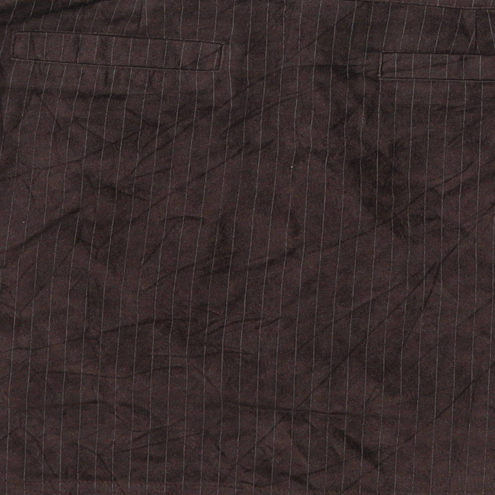 ZNJ Womens Brown Striped  A-Line Skirt Size 10