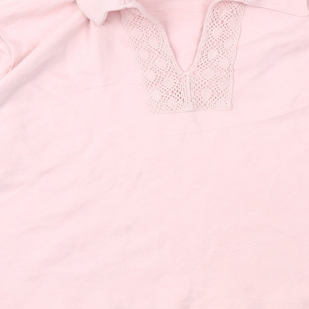 Preworn Womens Pink   Basic T-Shirt Size XL