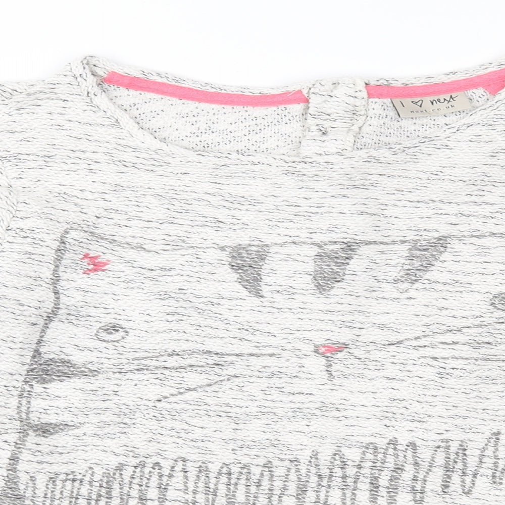 NEXT Girls Grey   Pullover Jumper Size 12 Years