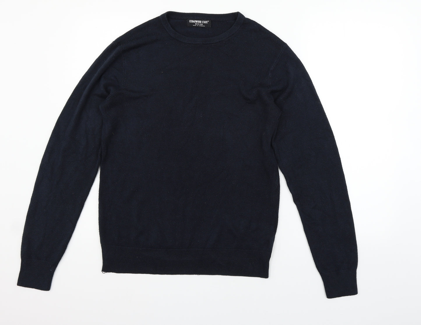 Cedar Wood State Mens Blue   Pullover Jumper Size M