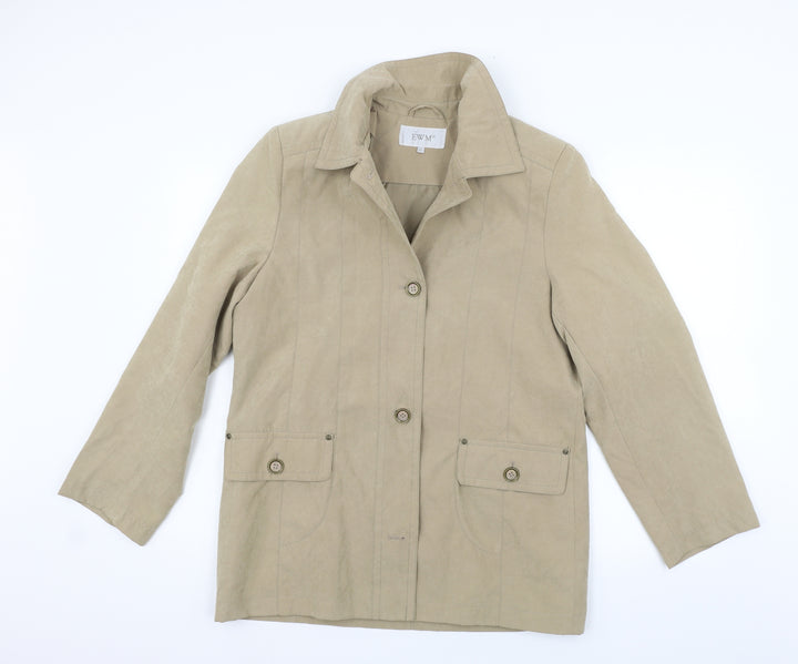 EWM Womens Beige   Jacket Coat Size 12
