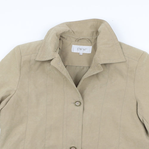 EWM Womens Beige   Jacket Coat Size 12