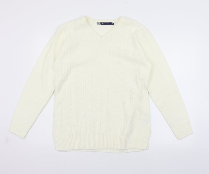 EWM Womens Beige Pullover Jumper Size M