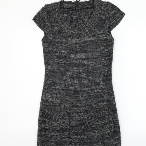 QED London Womens Grey   Jumper Dress  Size M