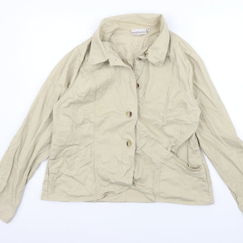 EWM Womens Beige   Jacket Coat Size 16