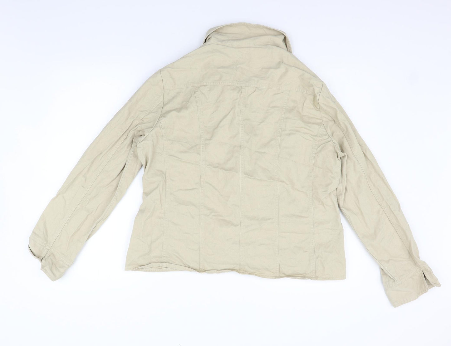 EWM Womens Beige   Jacket Coat Size 16