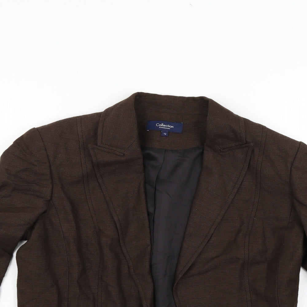 Debenhams Womens Brown   Jacket Blazer Size 12