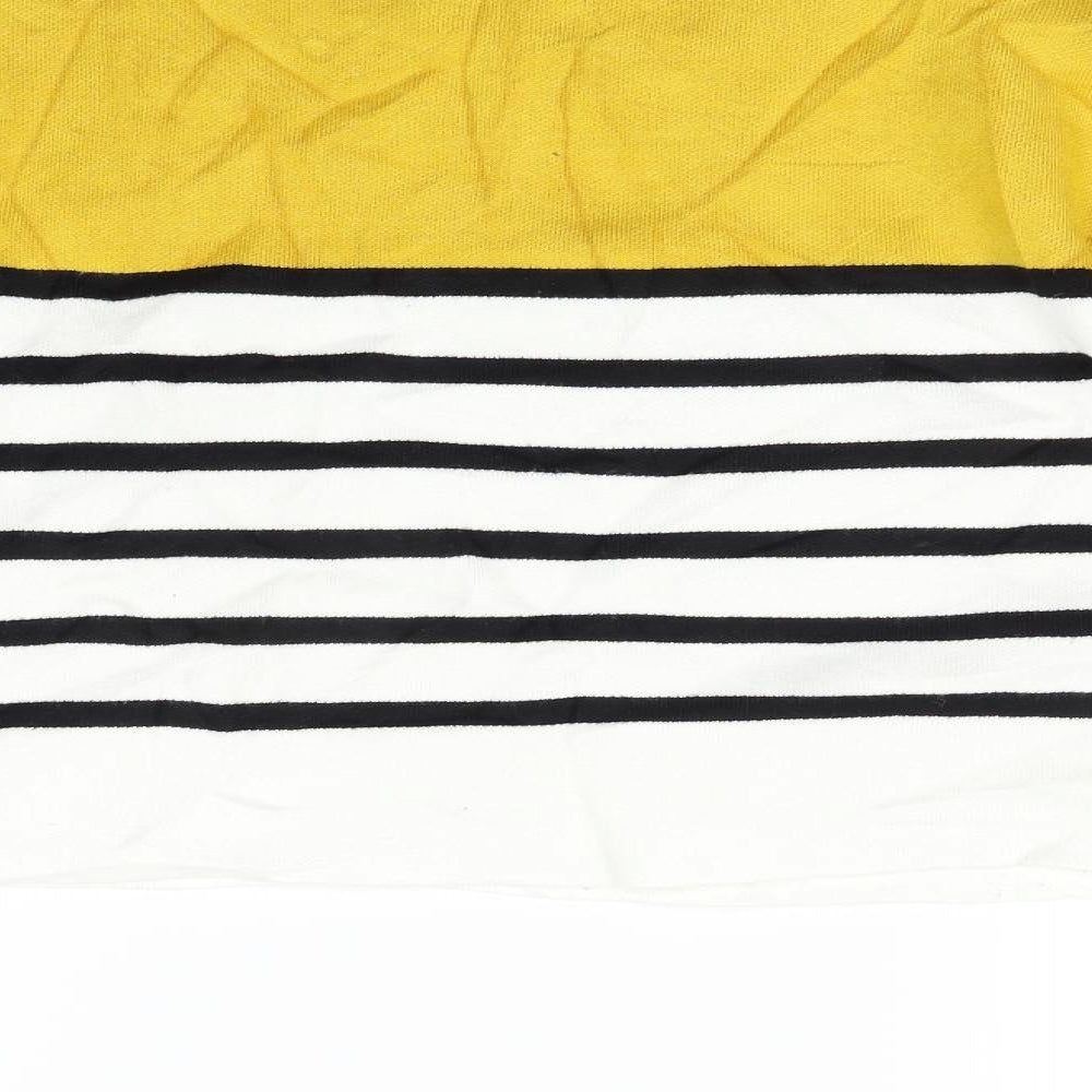 New Look Womens Yellow Striped  Pullover Jumper Size M