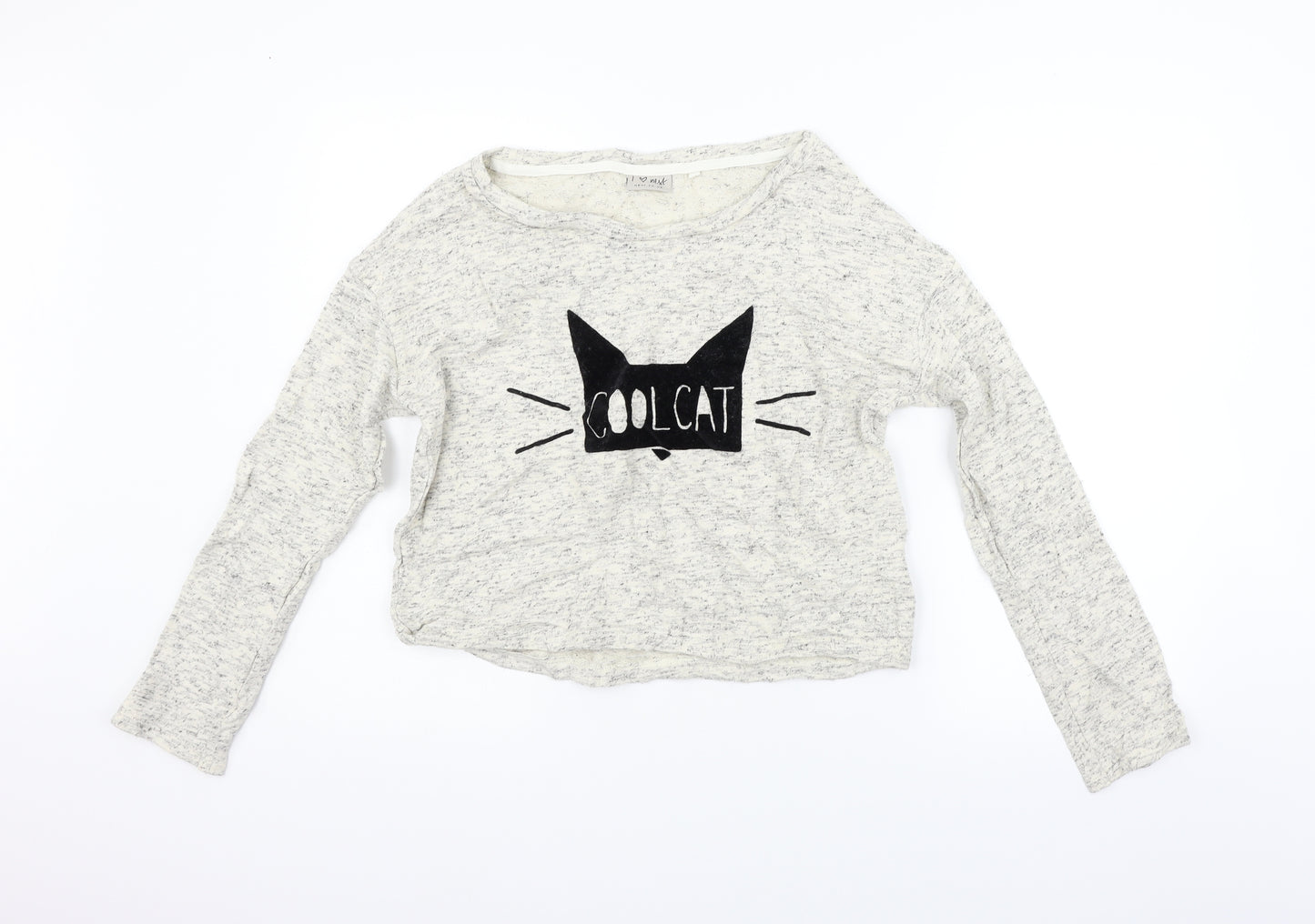 Next  Girls Grey   Pullover Jumper Size 15 Years  - cat