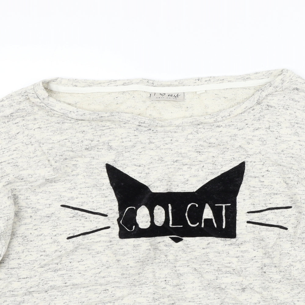 Next  Girls Grey   Pullover Jumper Size 15 Years  - cat