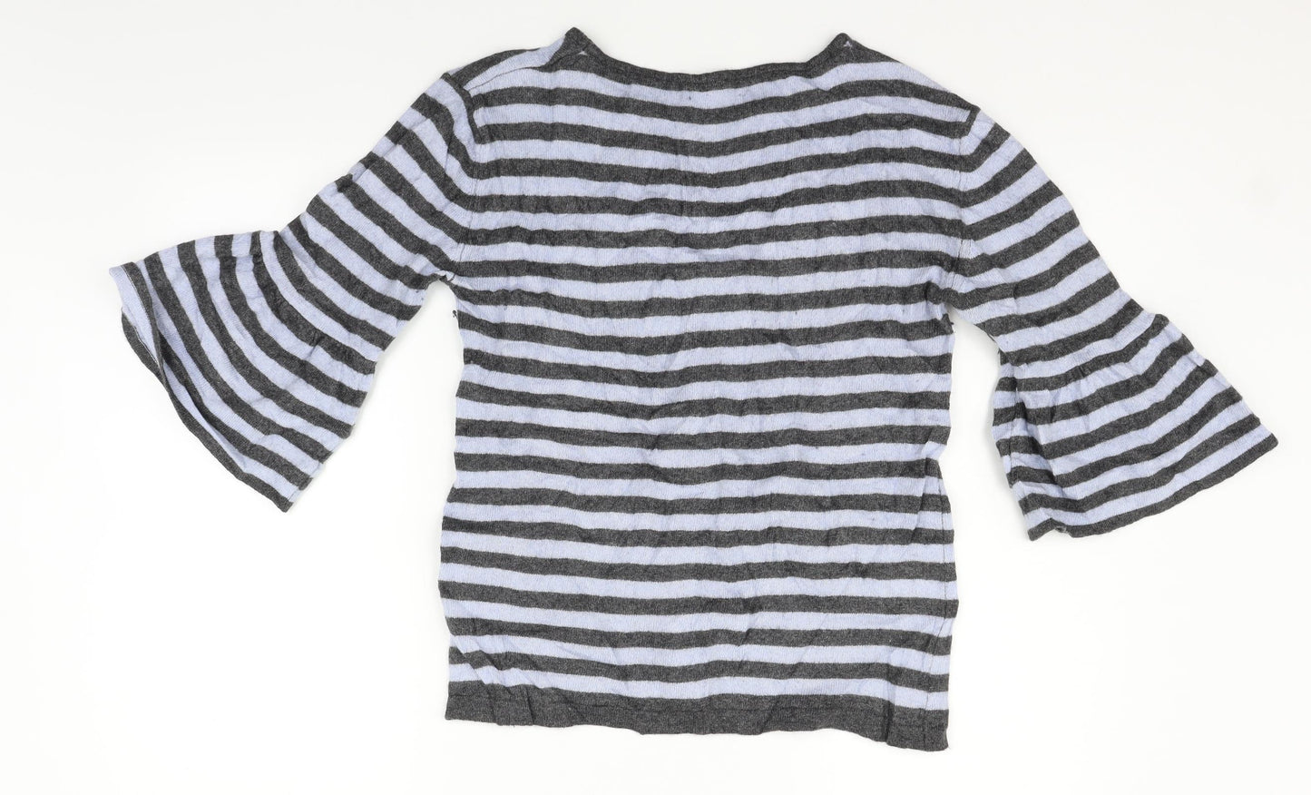 Benedetta B Womens Blue Striped  Pullover Jumper Size M