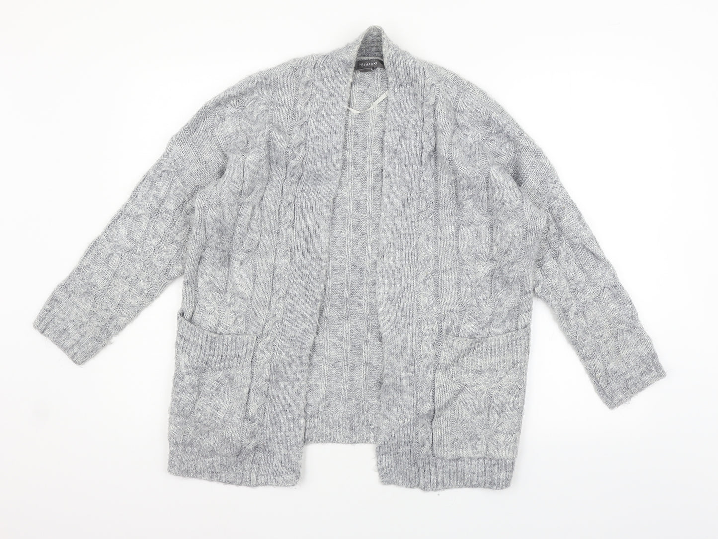 Primark Womens Grey   Cardigan Jumper Size 2XS