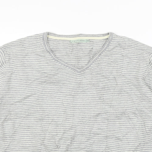 Lakeland Womens Grey Striped  Pullover Jumper Size M