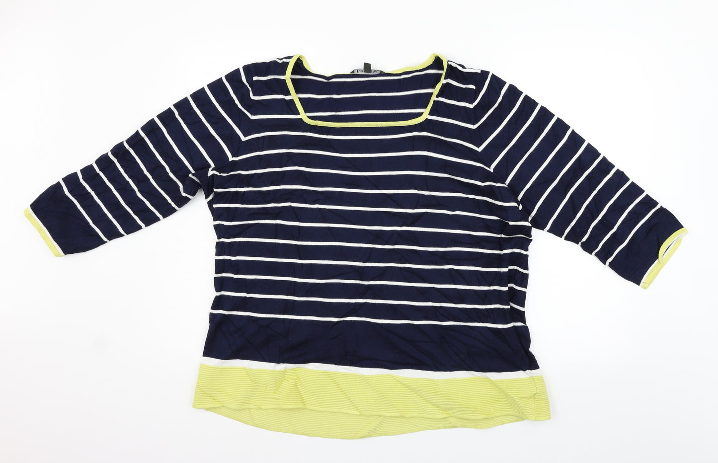Bonmarché Womens Blue Striped  Pullover Jumper Size 22