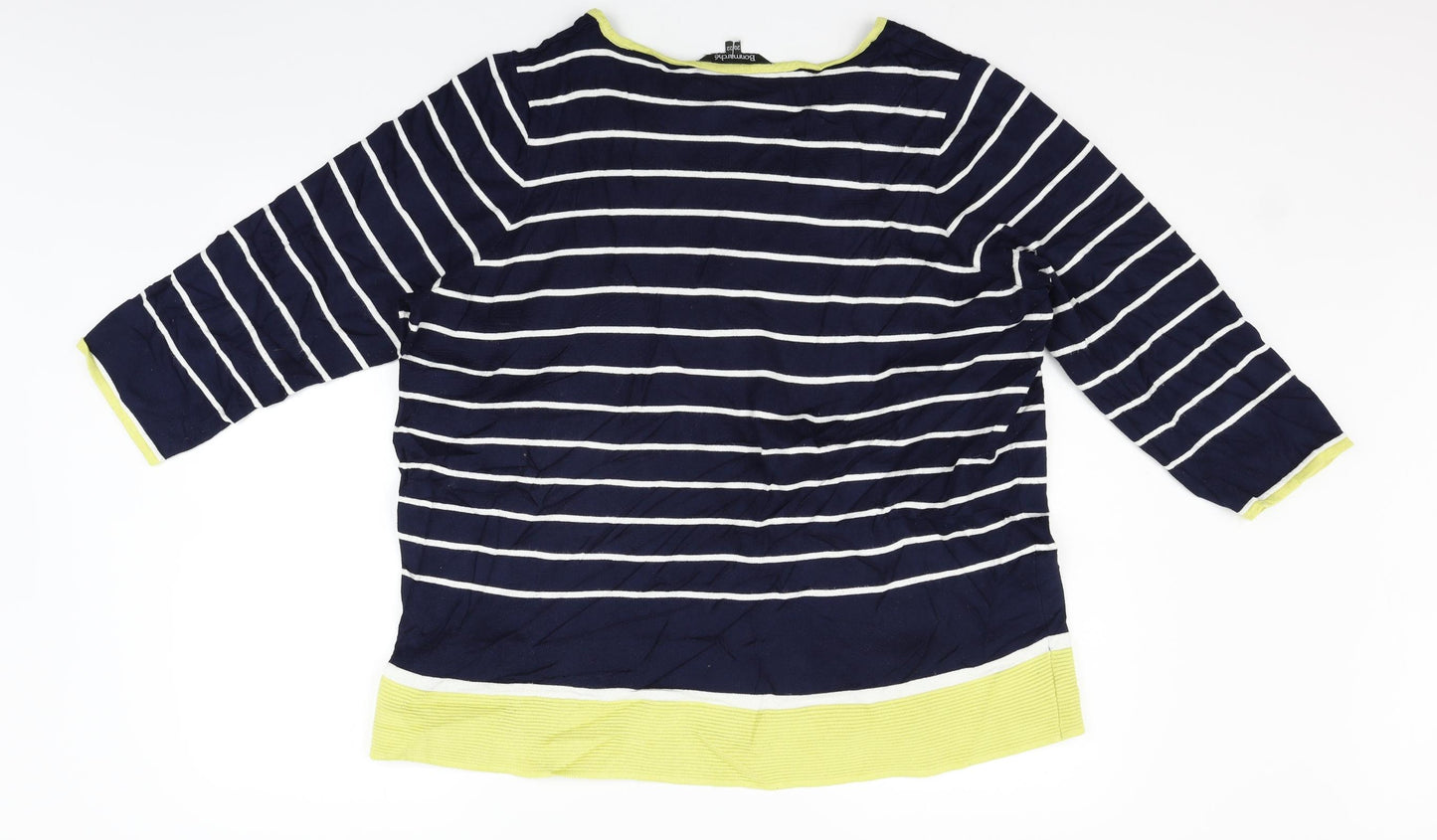 Bonmarché Womens Blue Striped  Pullover Jumper Size 22