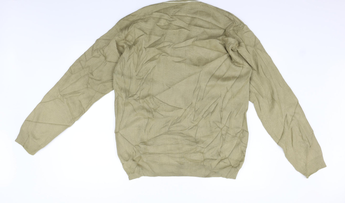 Fraser Mens Beige Striped  Pullover Jumper Size M