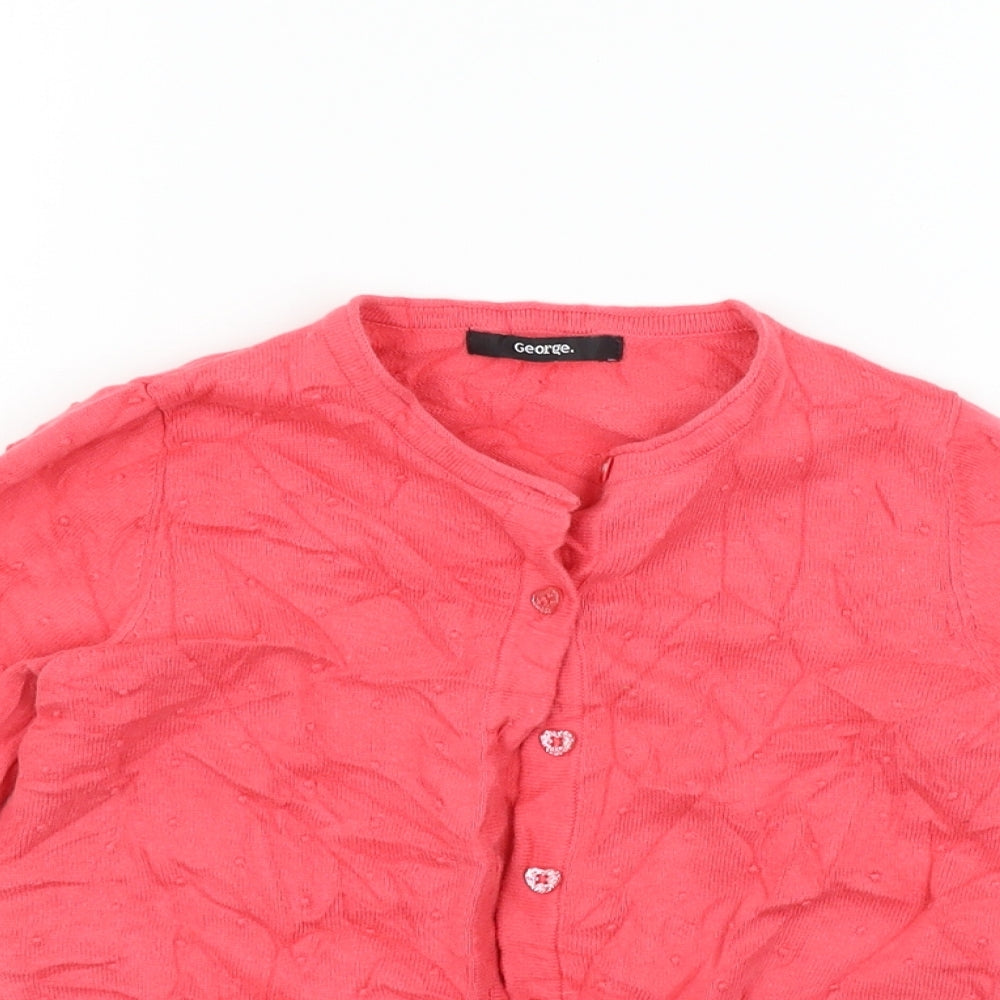 George Girls Pink   Cardigan Jumper Size 8-9 Years