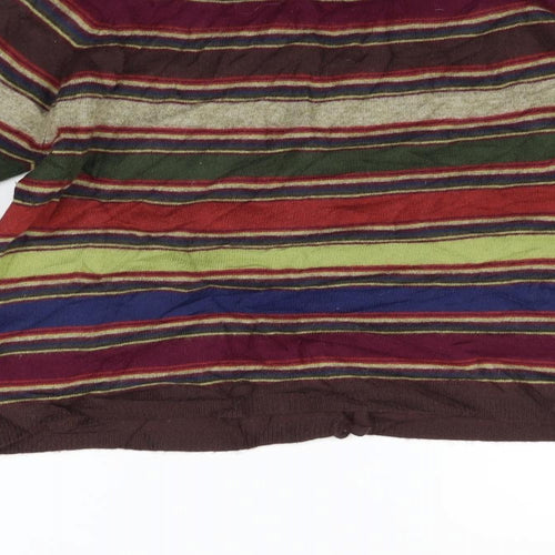 EAST Womens Red Striped  Cardigan Jumper Size 14