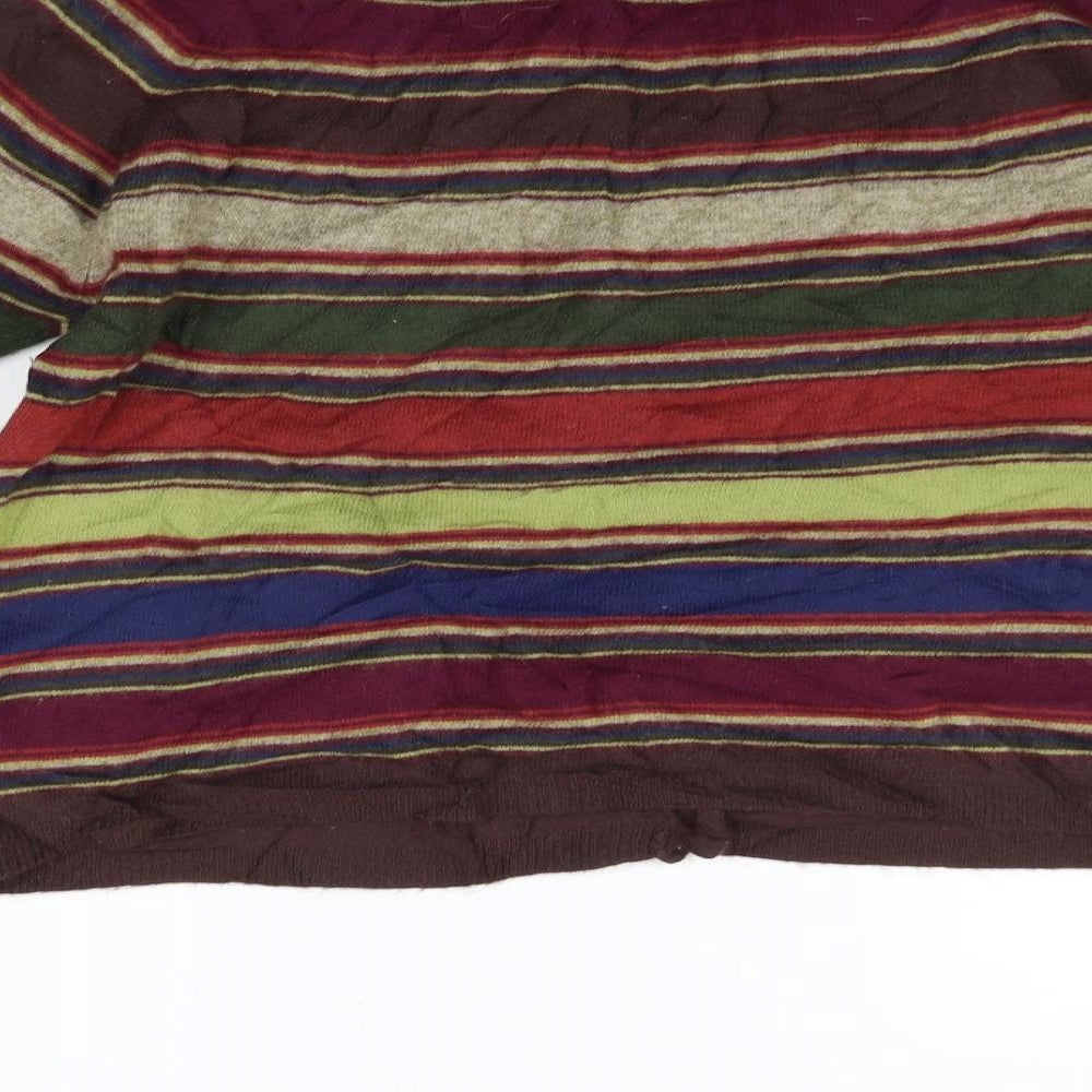 EAST Womens Red Striped  Cardigan Jumper Size 14