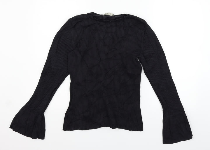 Oasis Womens Black   Basic T-Shirt Size L